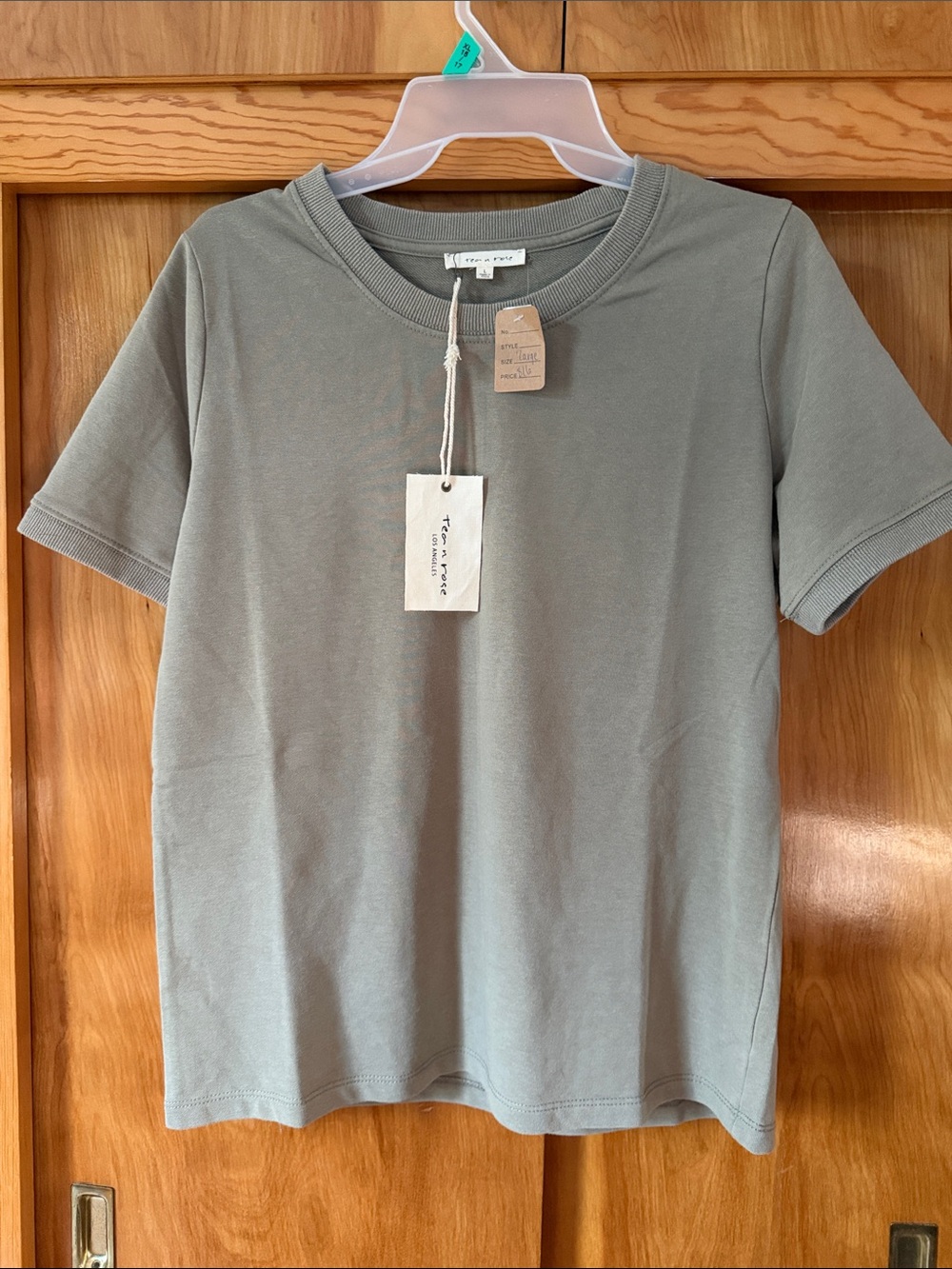 Everyday Crew Neck T-Shirt in Sage Green -